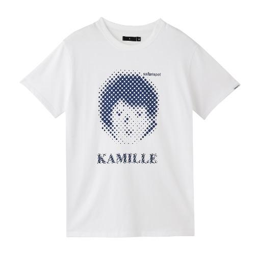 KAMILLE BRAILLE TEE (WHITE/BLUE)