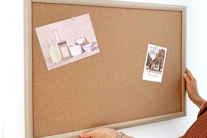 두문 우드프레임 코르크 보드 게시판 메모판 알림판 4size