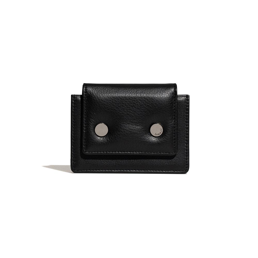 [10/12 예약배송][22FW] CIRCLE PADDING ACCORDION POCKET - BLACK