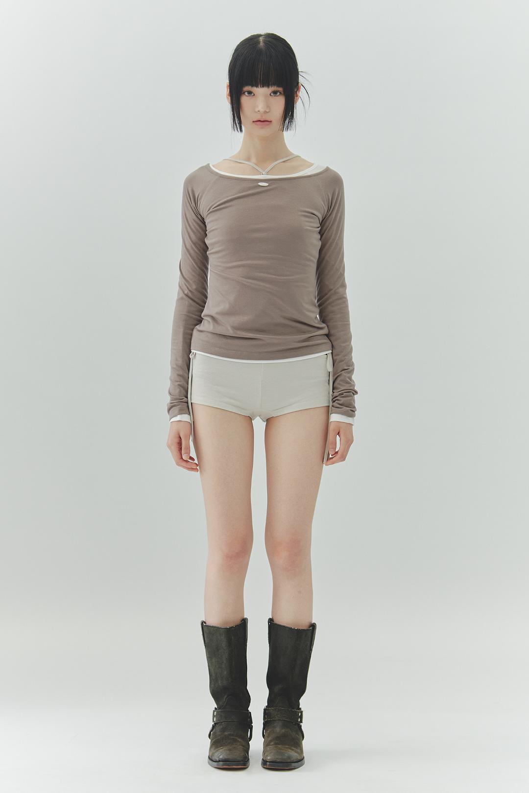 LOWER BOATNECK TOP cocoa