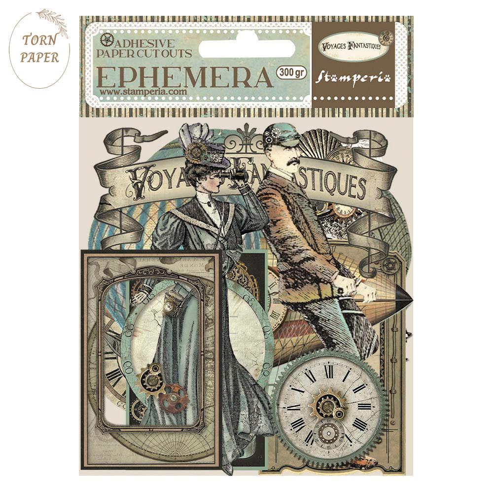 Stamperia 스탬페리아 Ephemera Voyages Fantastiques 스티커 STA 284