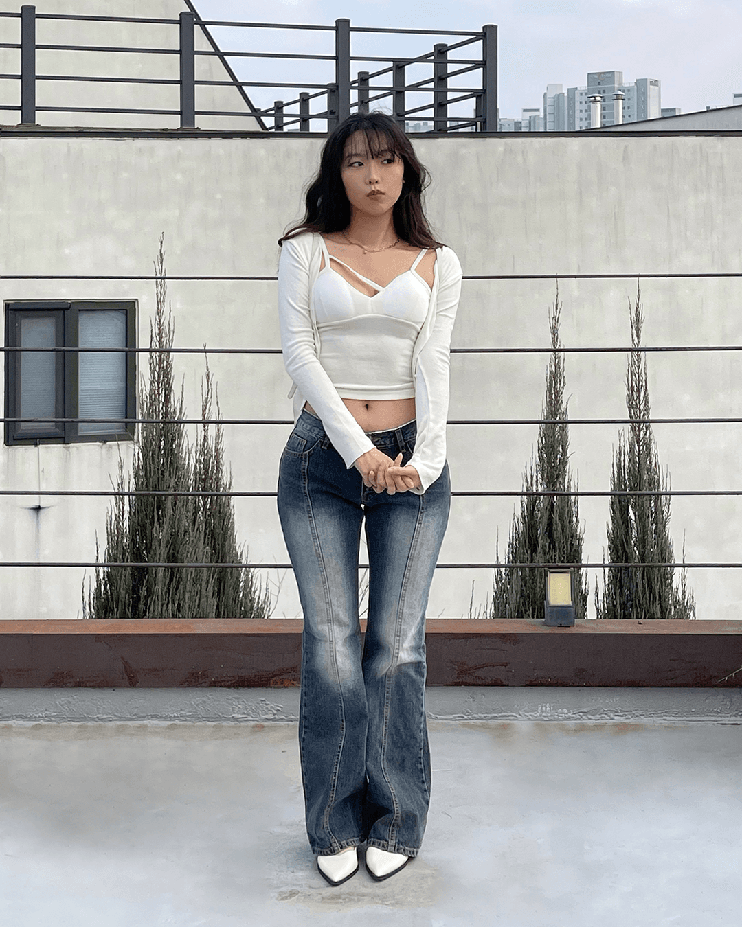 [3타입] 빈티지 절개 로우 부츠컷 진