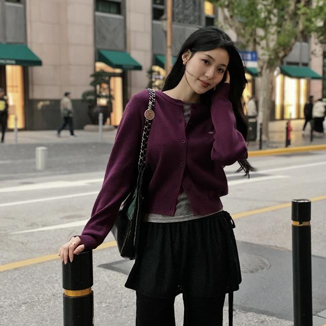 니썸 [✨30%할인쿠폰✨MADE][가디건1등🏆2사이즈🔥주문폭주][딥퍼플/올리브/레드/컬러추가❤️겨울가디건/겨울니트/올리브가디건/겨울아우터/겨울하객룩]마렌라운드가디건 - 9color