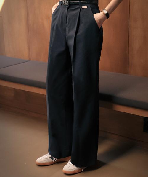 Relax cotton twill pants_Navy