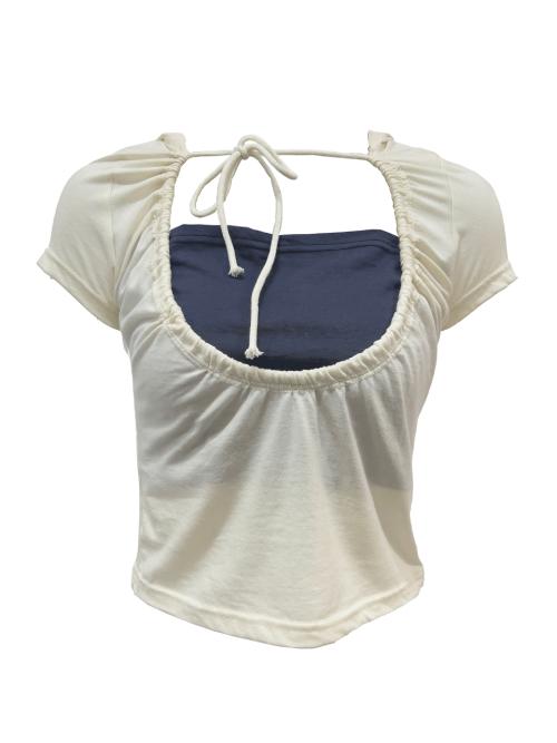 LUNA VEIL HOODIE T-SHIRTS IVORY
