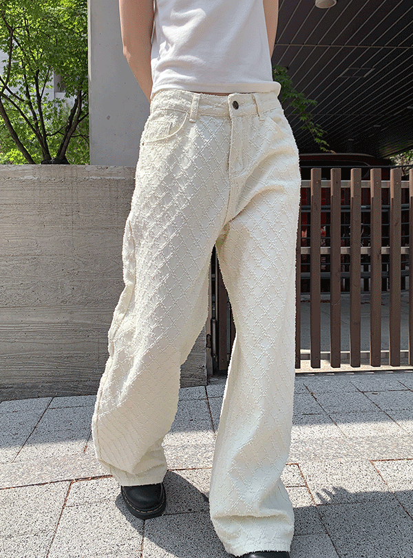 재즈디오더 Jacquard tweed jeans