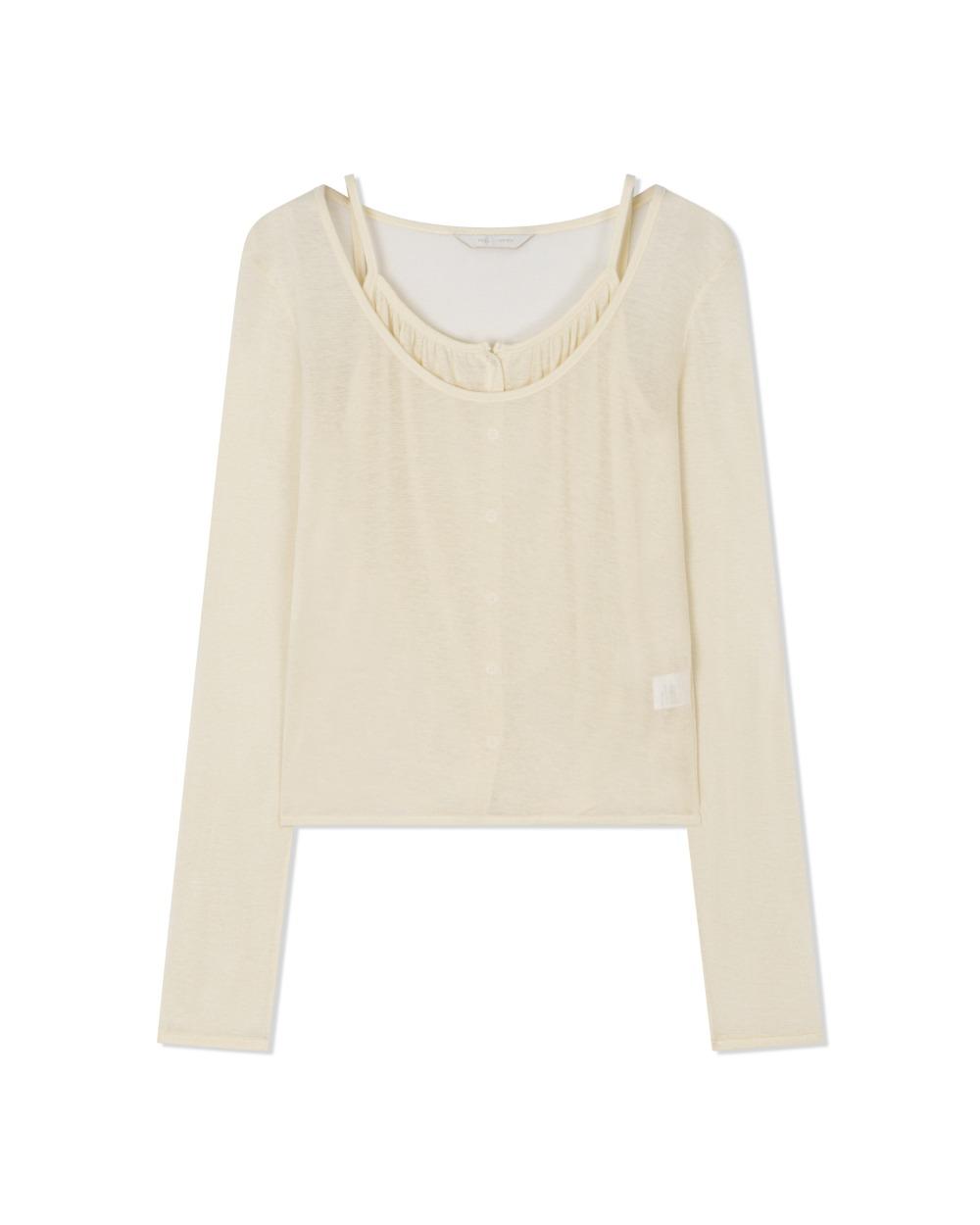 BUTTON CAMI & TOP (Cream)