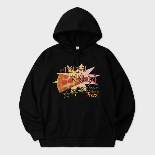 인생피자 특양면 후드티