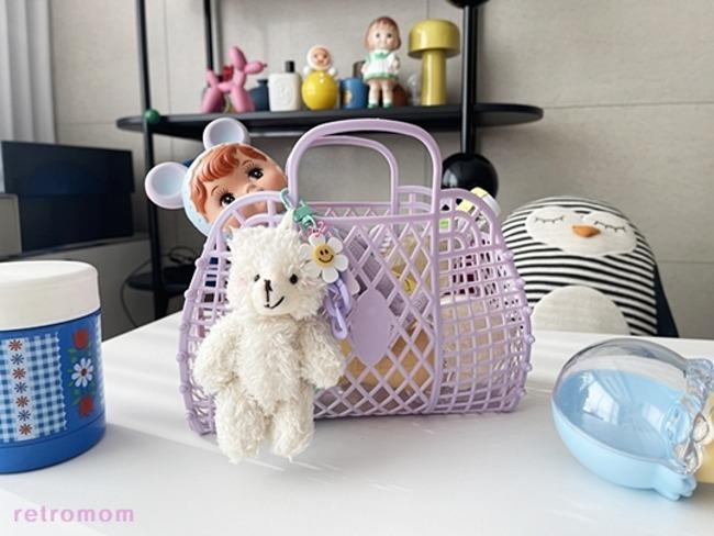 가볍고 색감 예쁜 파스텔 바구니 / 장난감바구니 / 모래놀이가방 / 목욕가방