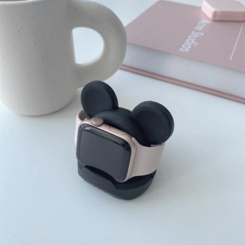 고양이 애플워치 거치대 충전기 스탠드 실리콘 케이스