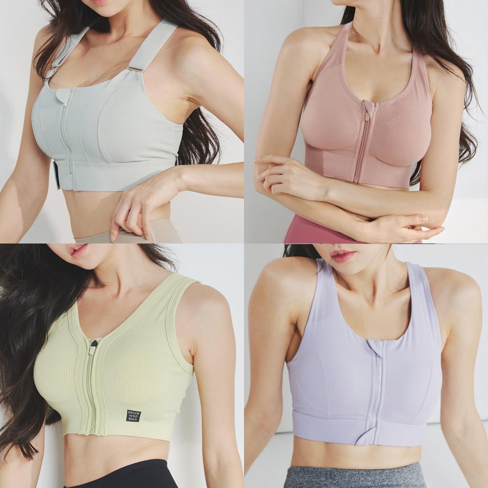 하이서포트 앞지퍼 스포츠브라 C컵 D컵 운동 빅사이즈 스포츠 브라탑