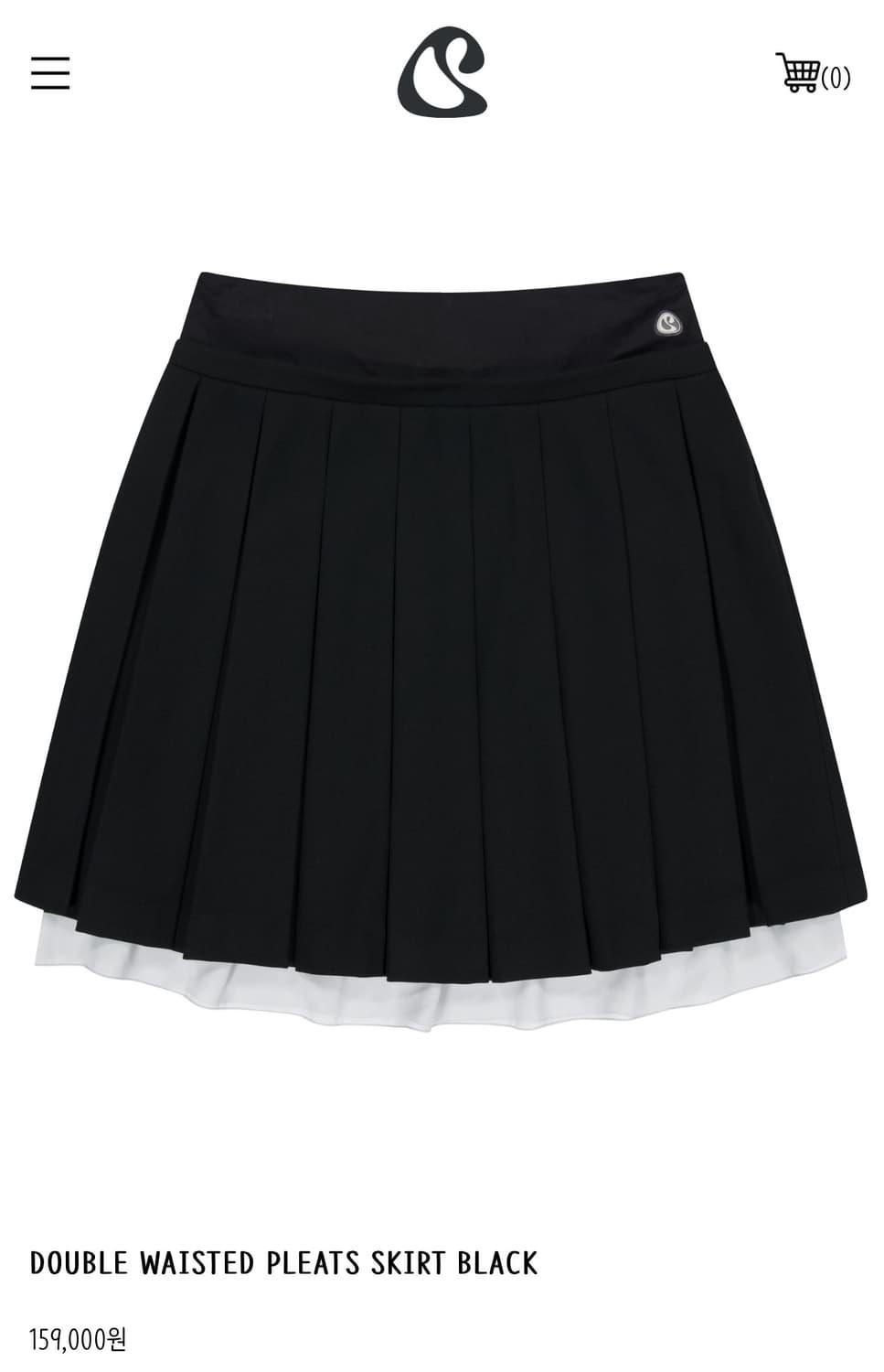코이세이오 플리츠 스커트 0 블랙 | 후루츠패밀리