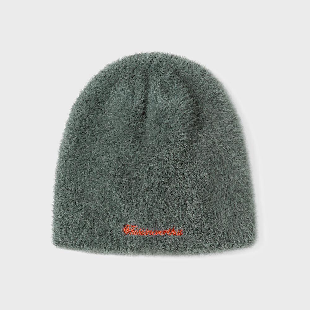 Shaggy No Cuff Beanie Dark Sage