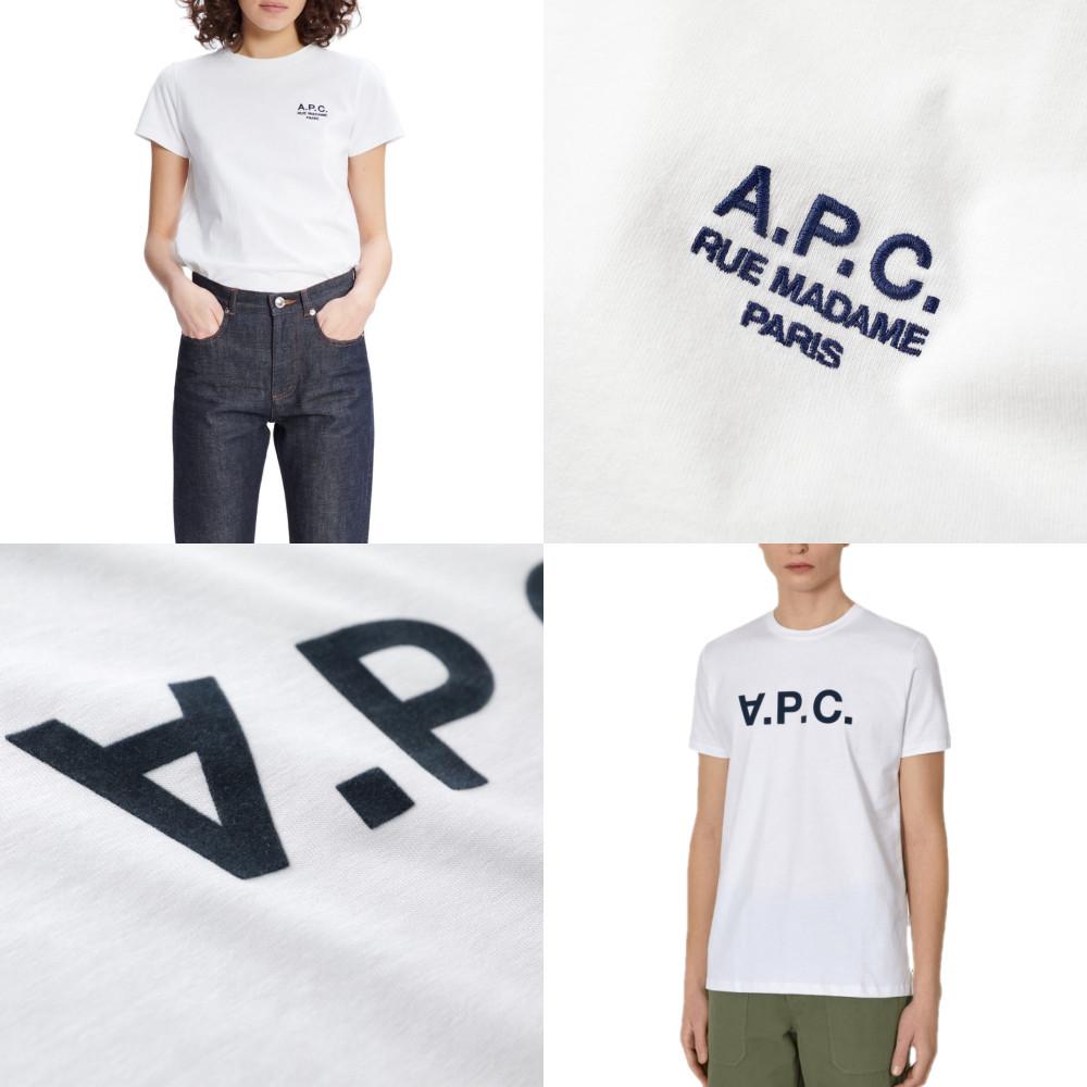 APC 아페쎄 데니스 레이몬드 VPC 로고 반팔 티셔츠 화이트