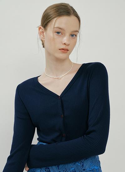 FOR BUTTON CARDIGAN NAVY