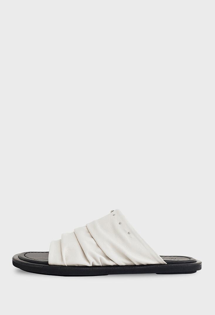 Slouchy Sheepskin Slides_Ivory