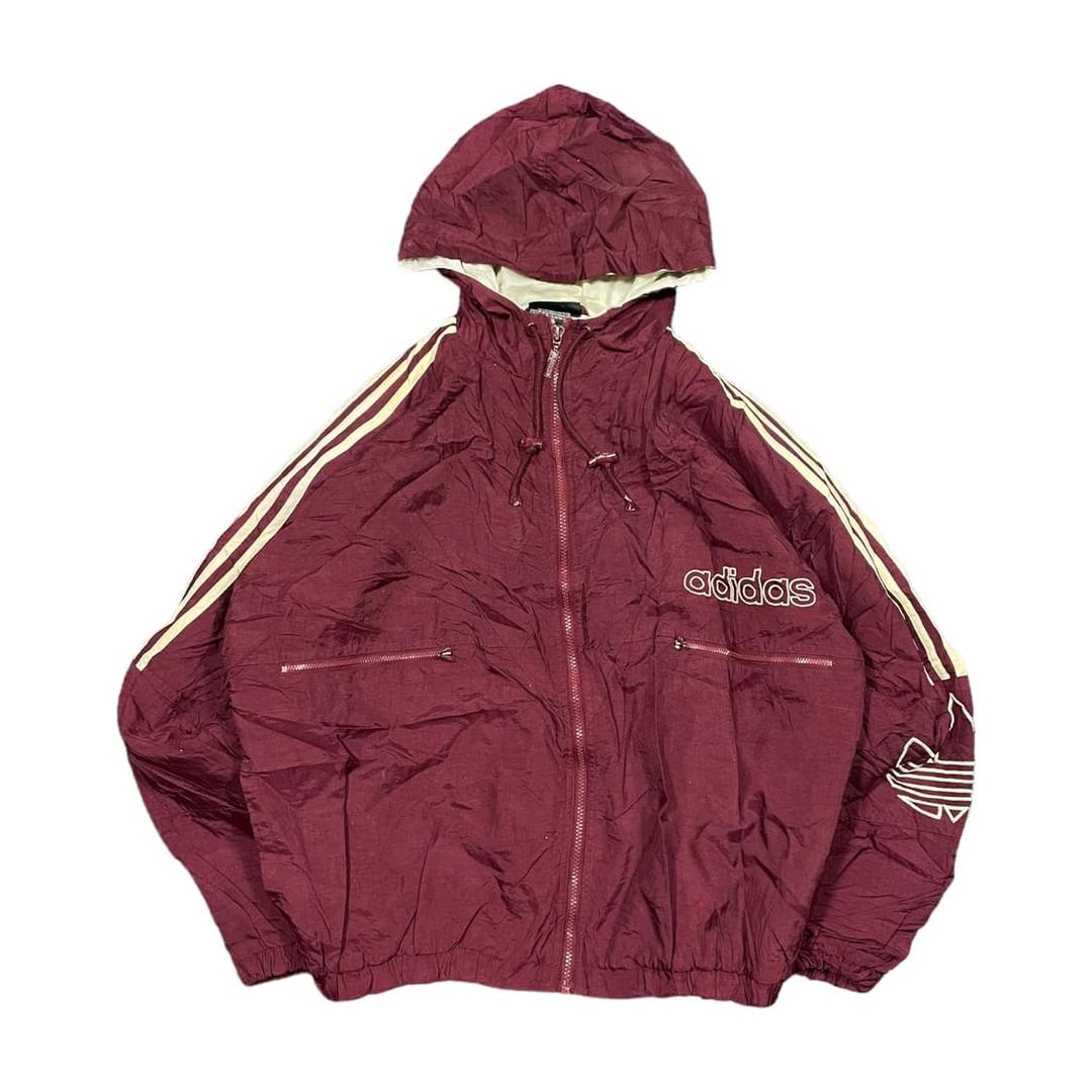 80s 아디다스 버건디 트랙 바람막이 M | 후루츠패밀리