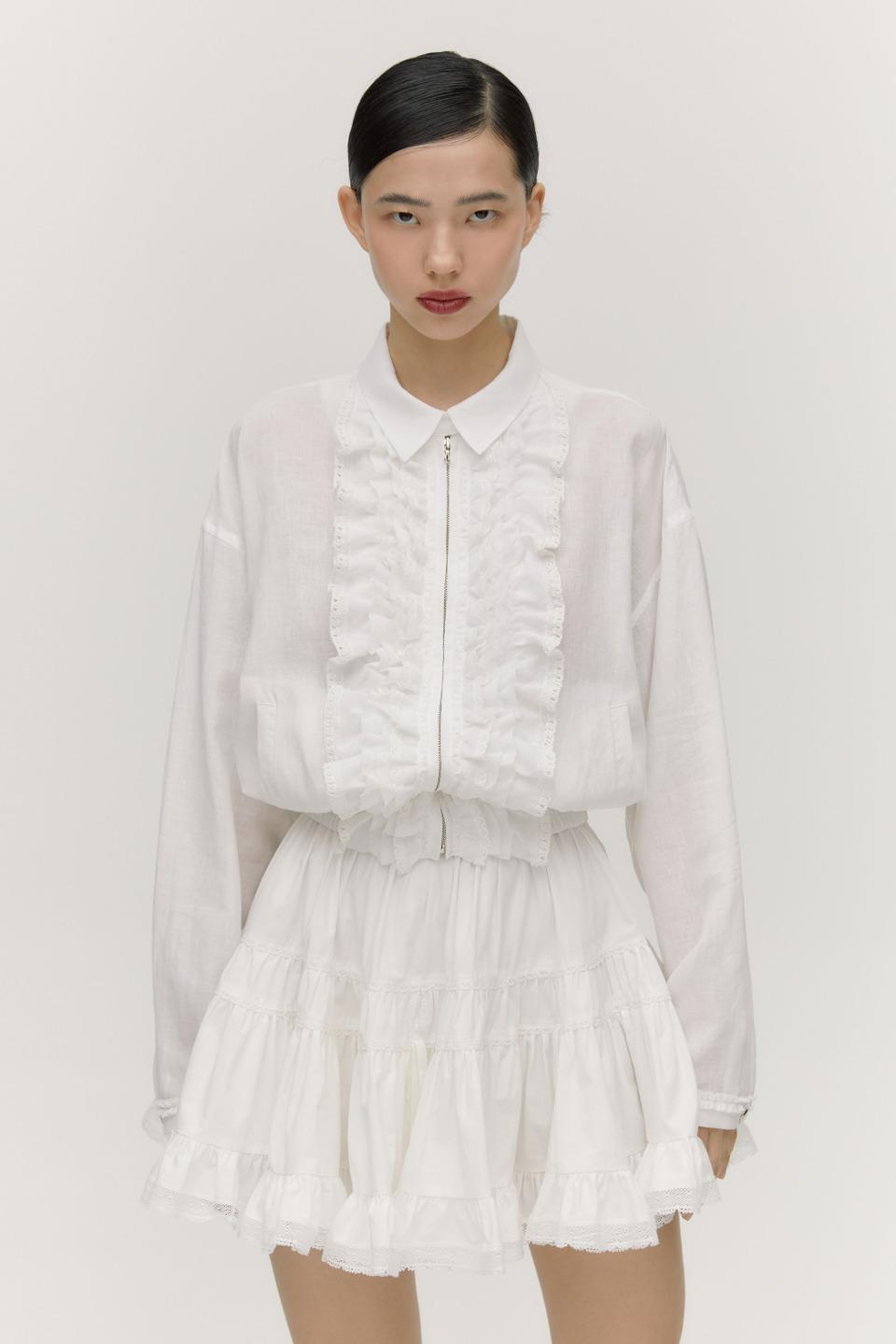 Washed-Cotton Zip-up