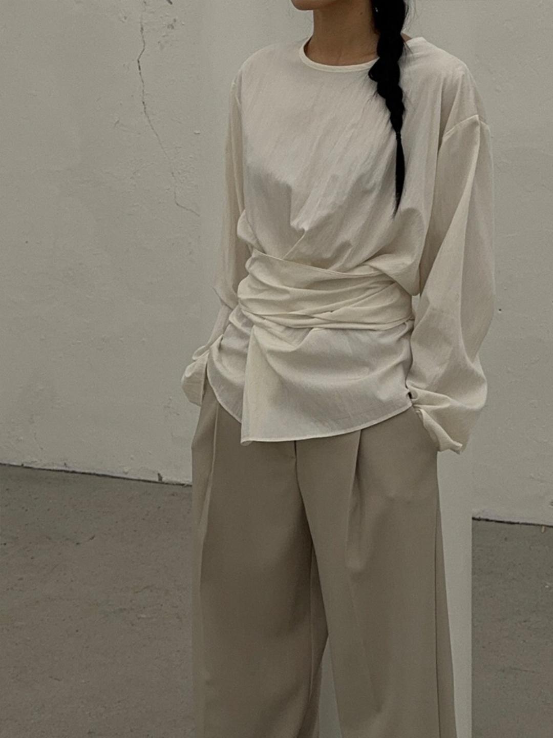 텐더 랩 블라우스 [Cream] *당일발송