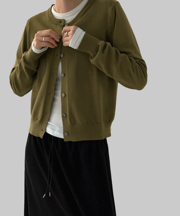 매니크 [무료배송] 데얼드 비스코스 라운드 가디건