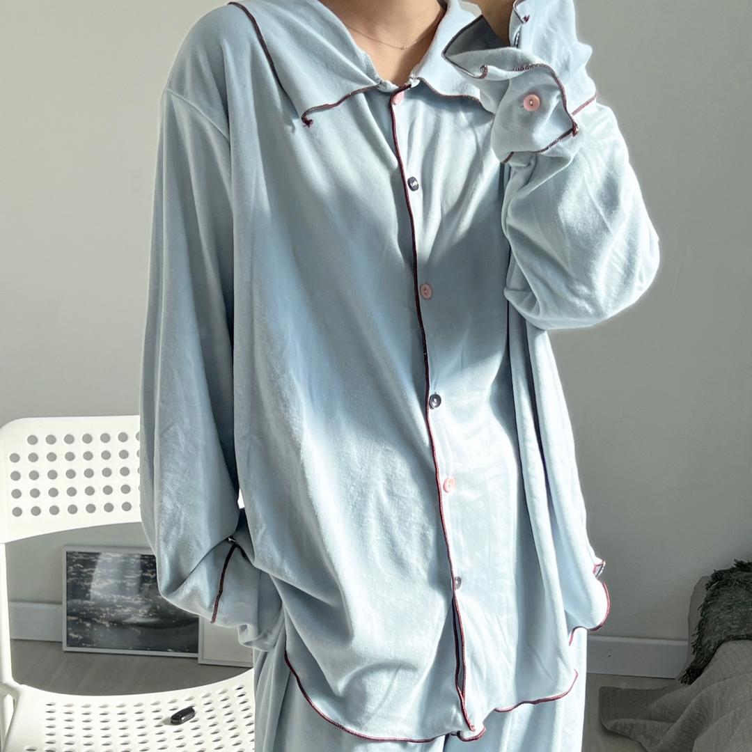 [안온] 극세사 여성 수면잠옷 홈웨어 파자마 어텀 스카이