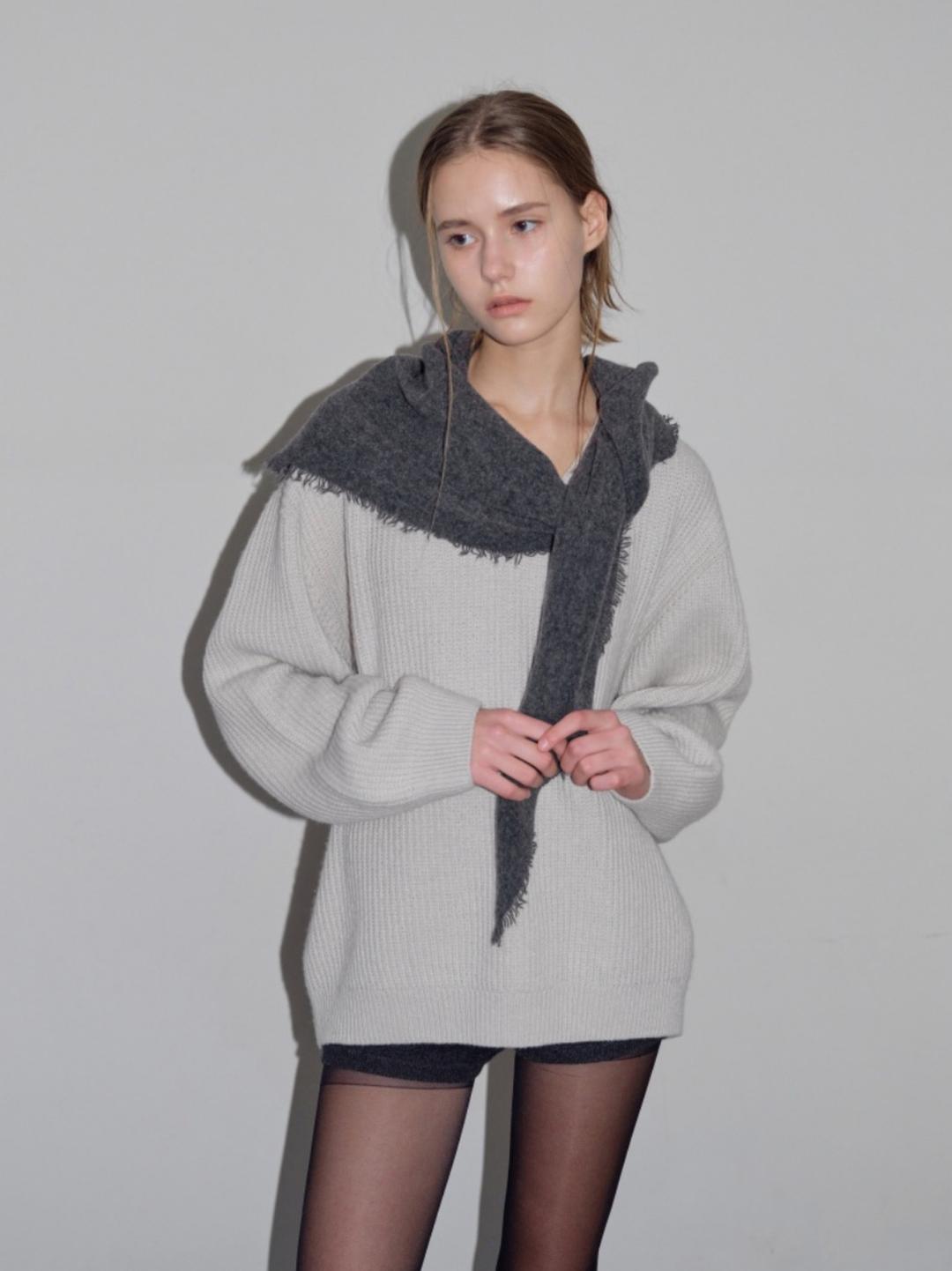 Triangle Shawl Muffler_3colors