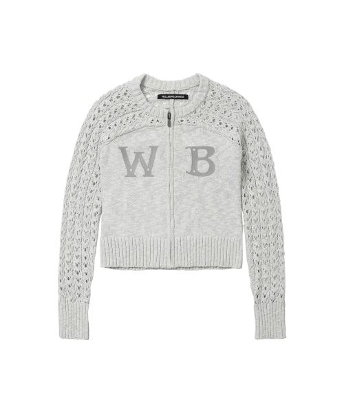 Crochet Knit Cardigan Melange