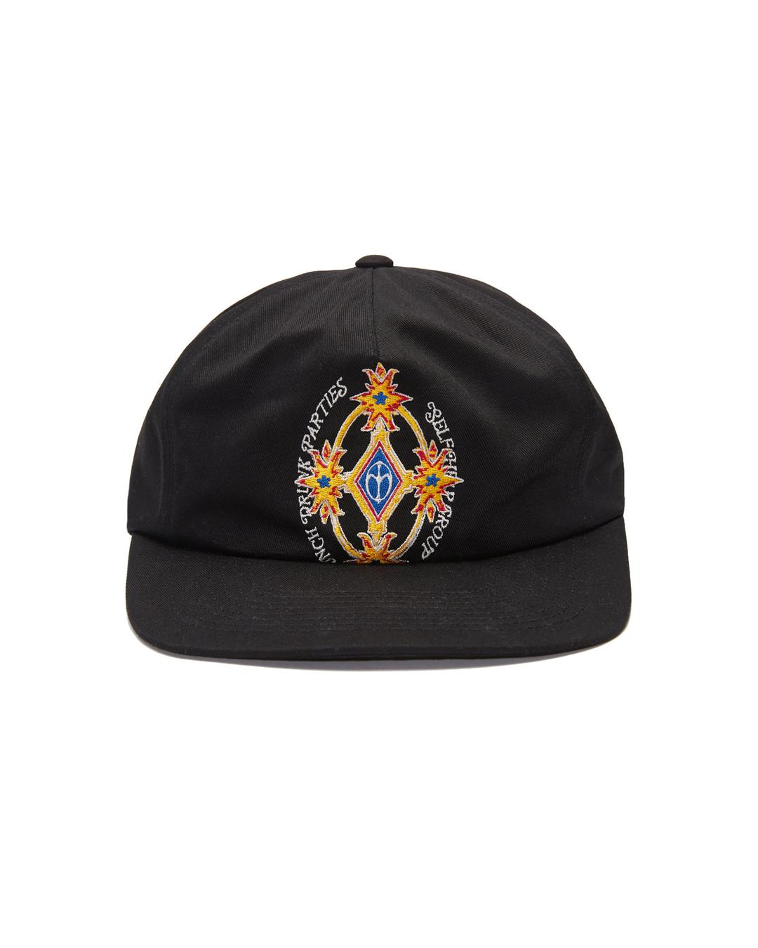 Crest Logo 5 Pannel Cap (BLACK)
