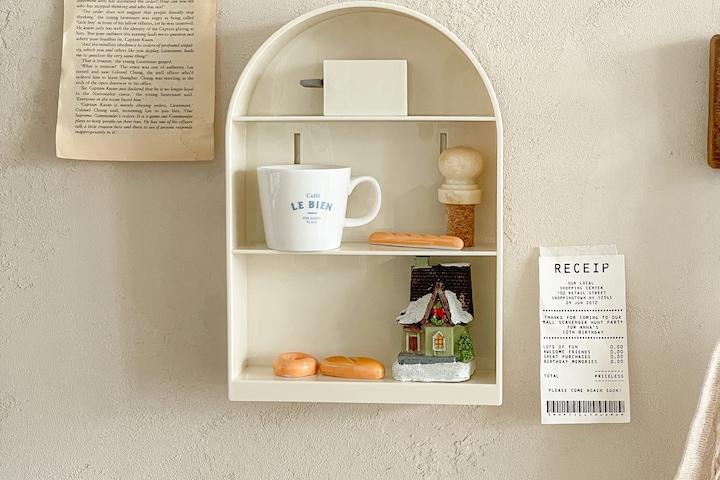 아치형 3단 벽걸이 수납함