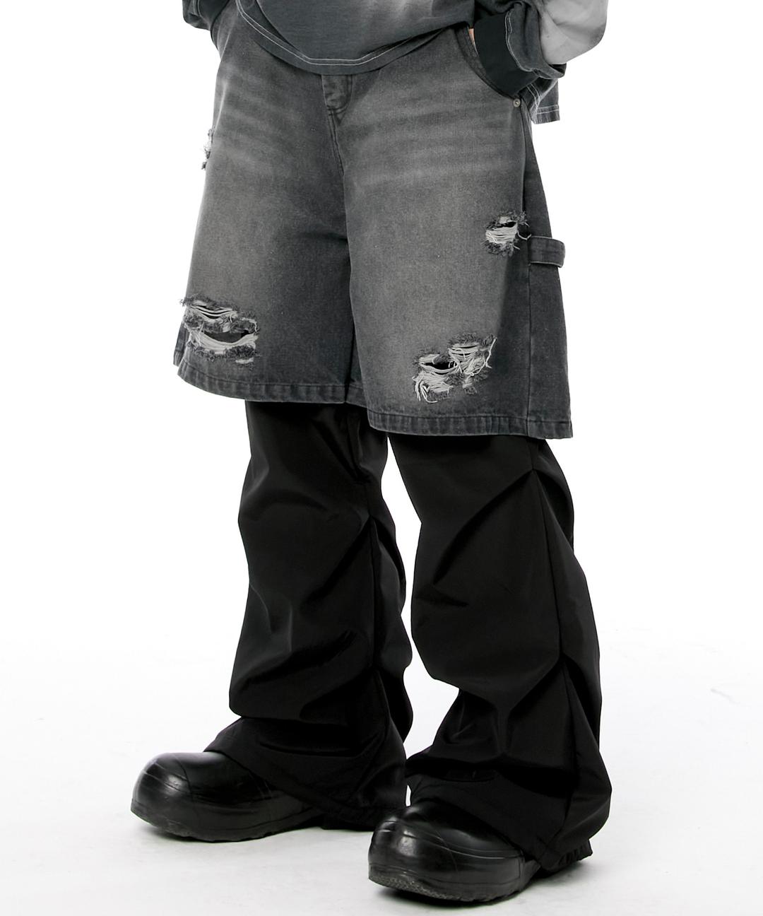 Hybrid Layered Denim Track Pants (TP0056)
