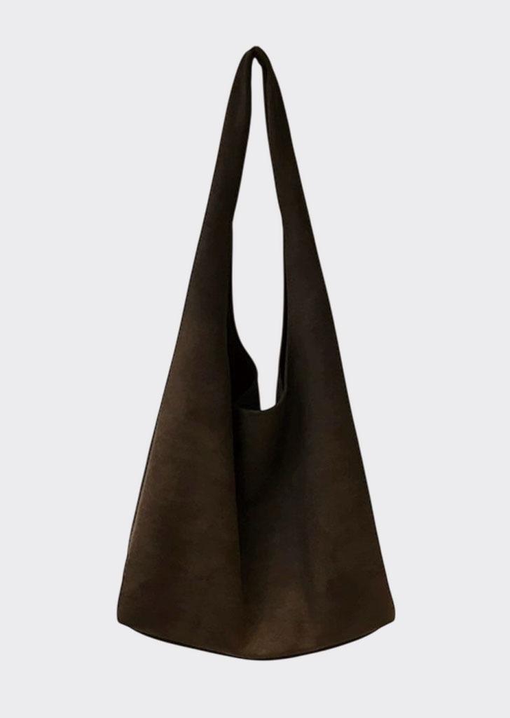 TOVE 2TYPE SHOULDER BAG - SUEDE BROWN + Pouch