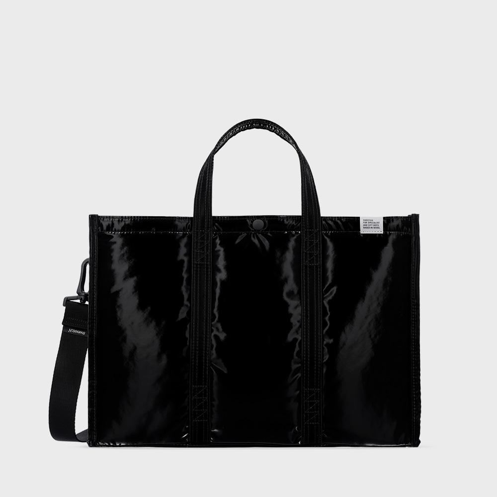 TOTE BRIEF 001 WIDE M Glossy Black