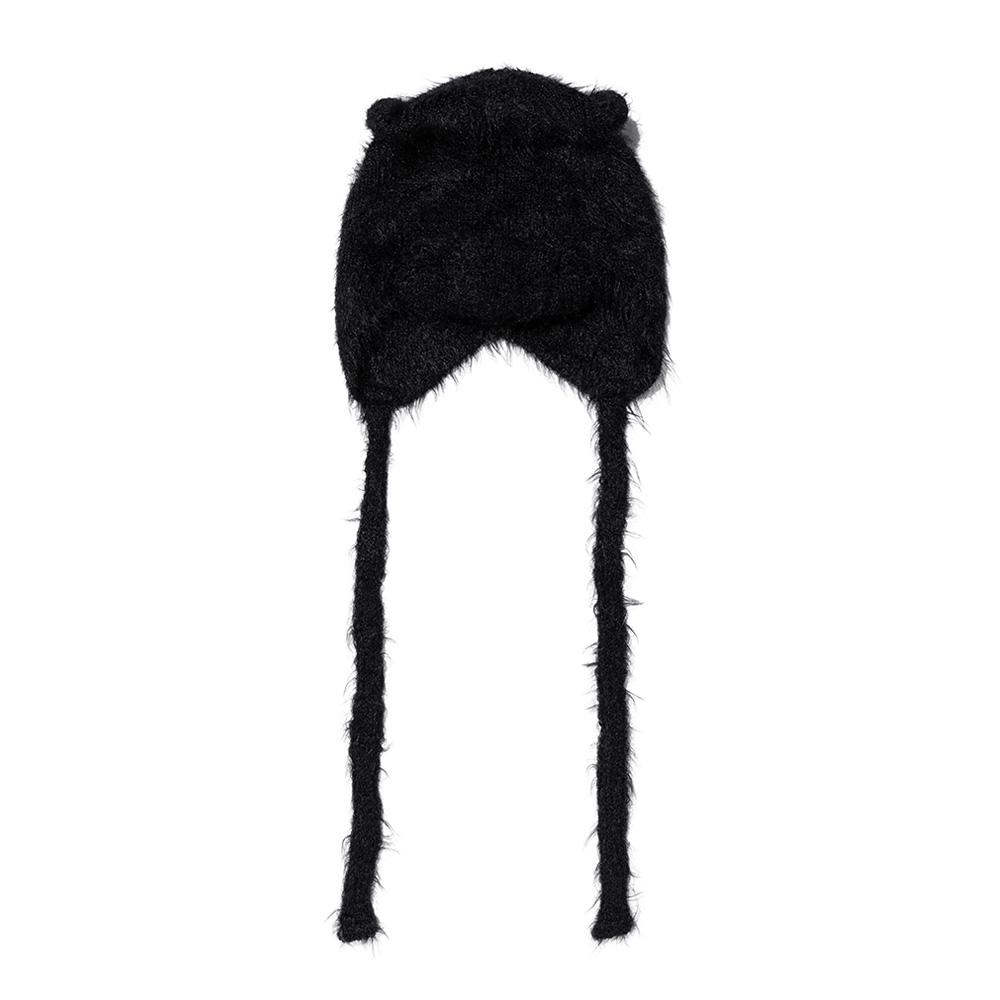CAT EARS KNIT BEANIE (BLACK)