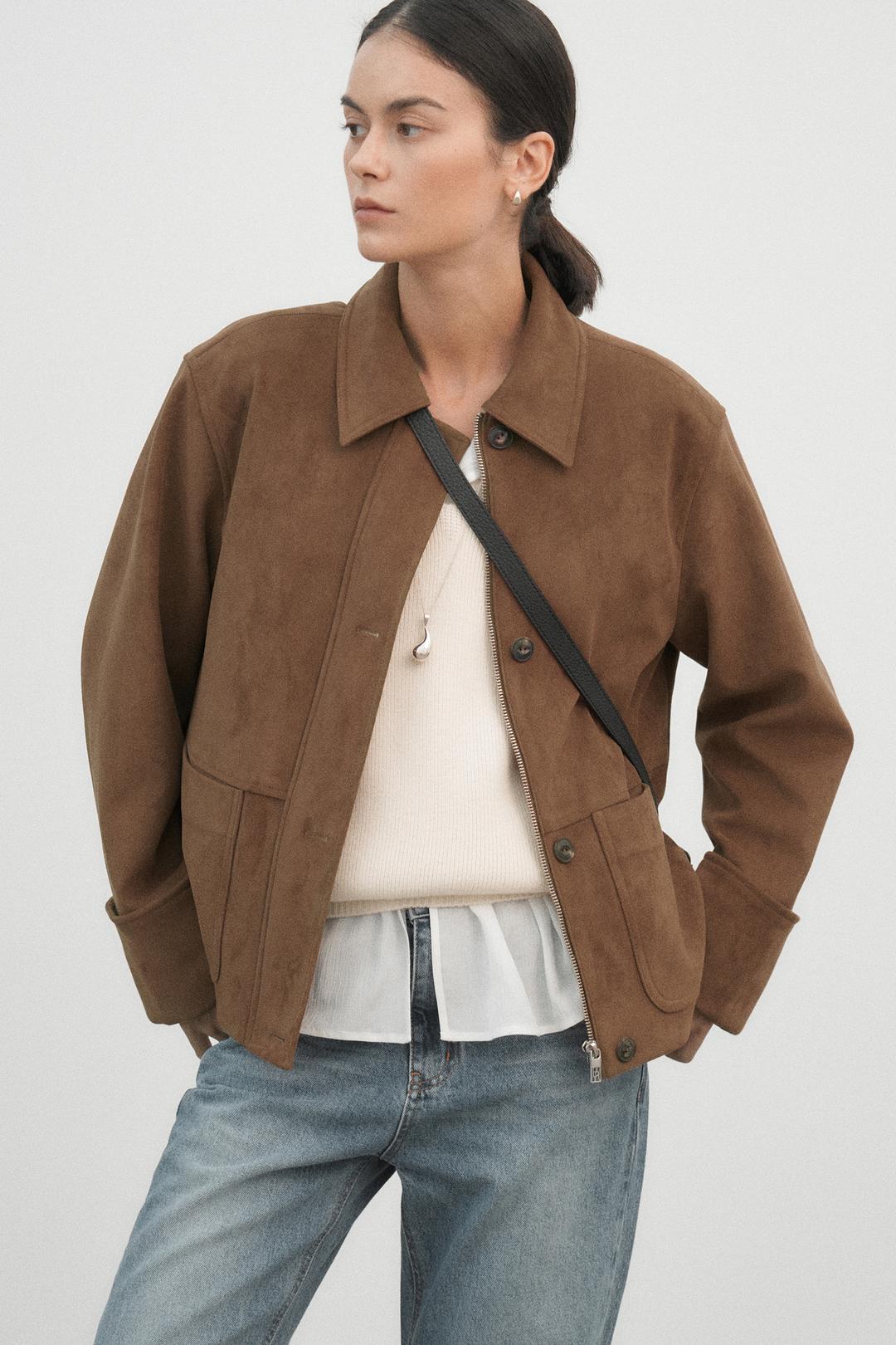 리옹 포켓 스웨이드 자켓