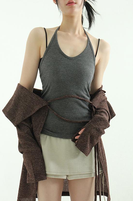 halter neck golgi sleeveless top