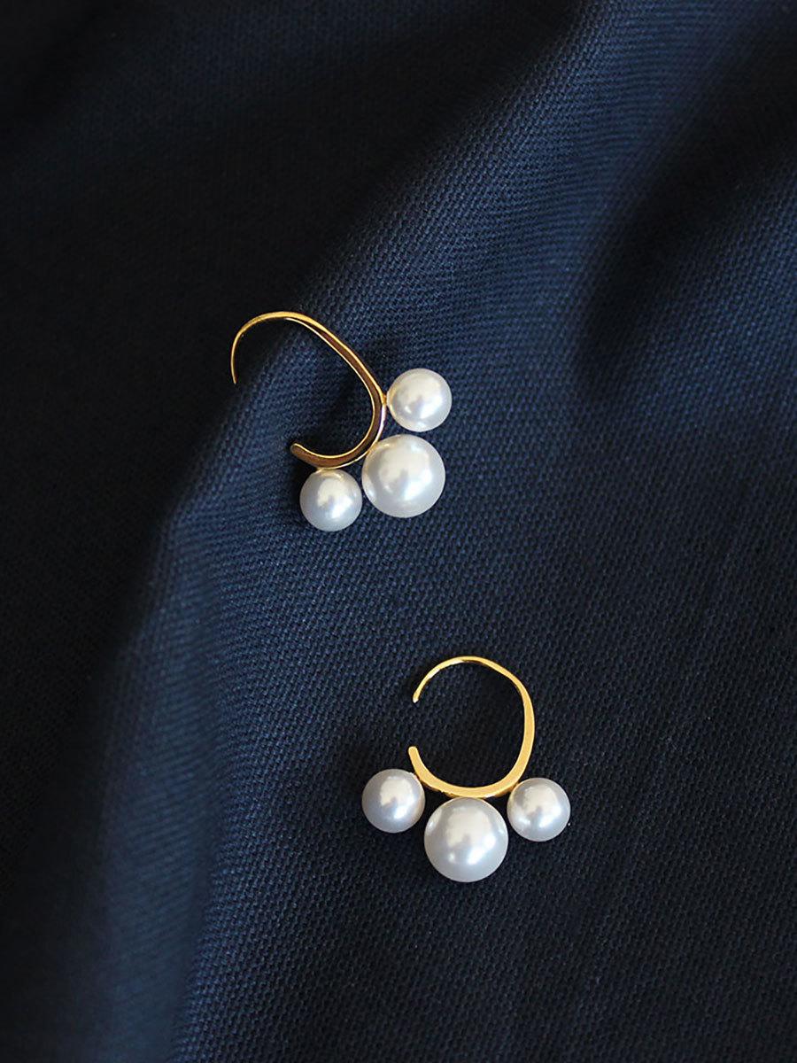 begin pearl 18K earring