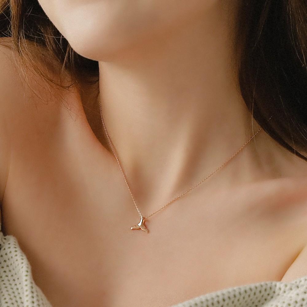 [선물포장/925실버/고래꼬리] "고래가 가져다준 행운" 실버목걸이