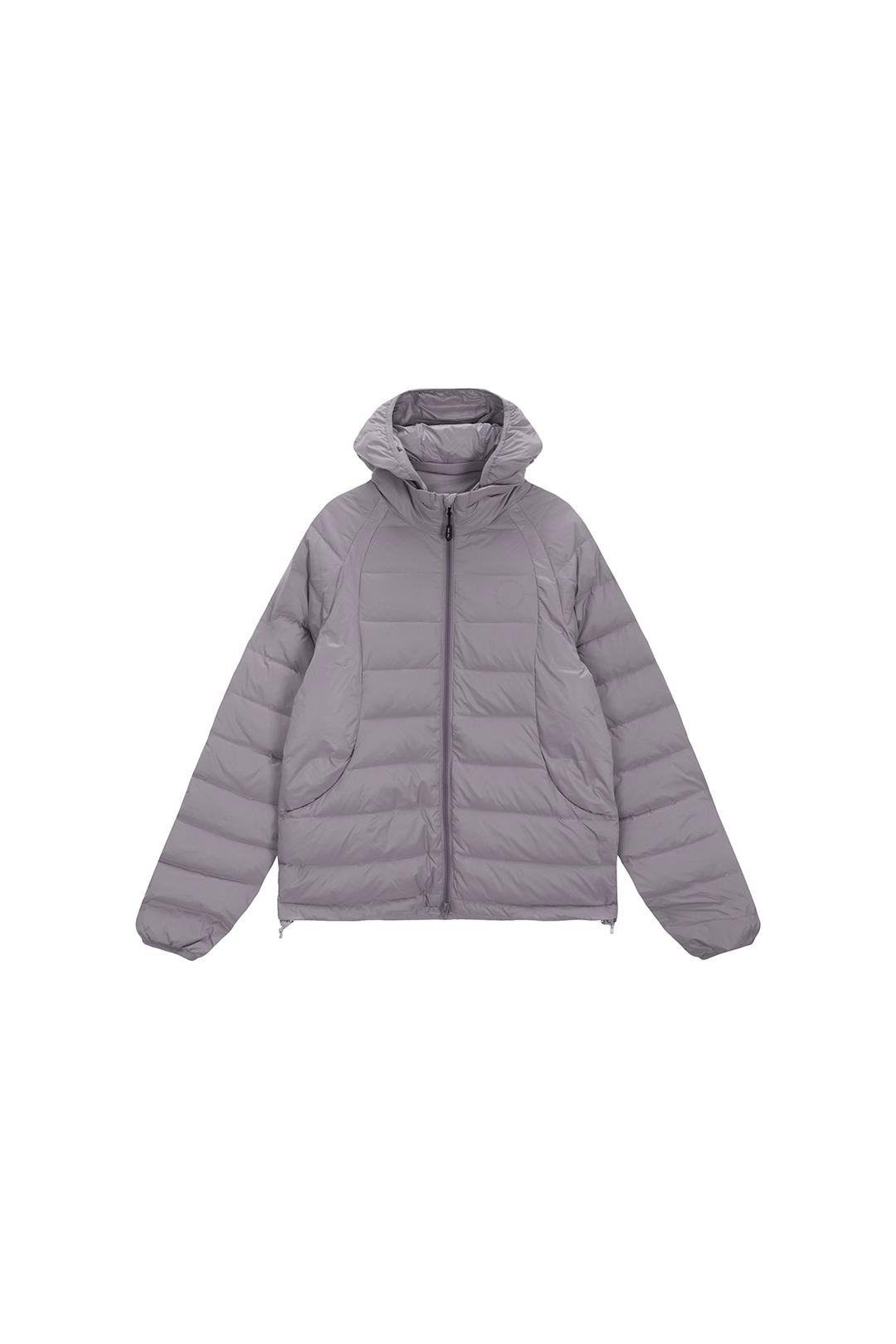 LIGHTWEIGHT DUCK DOWN HOODY JUMPER FOR WOMEN IN LILAC
