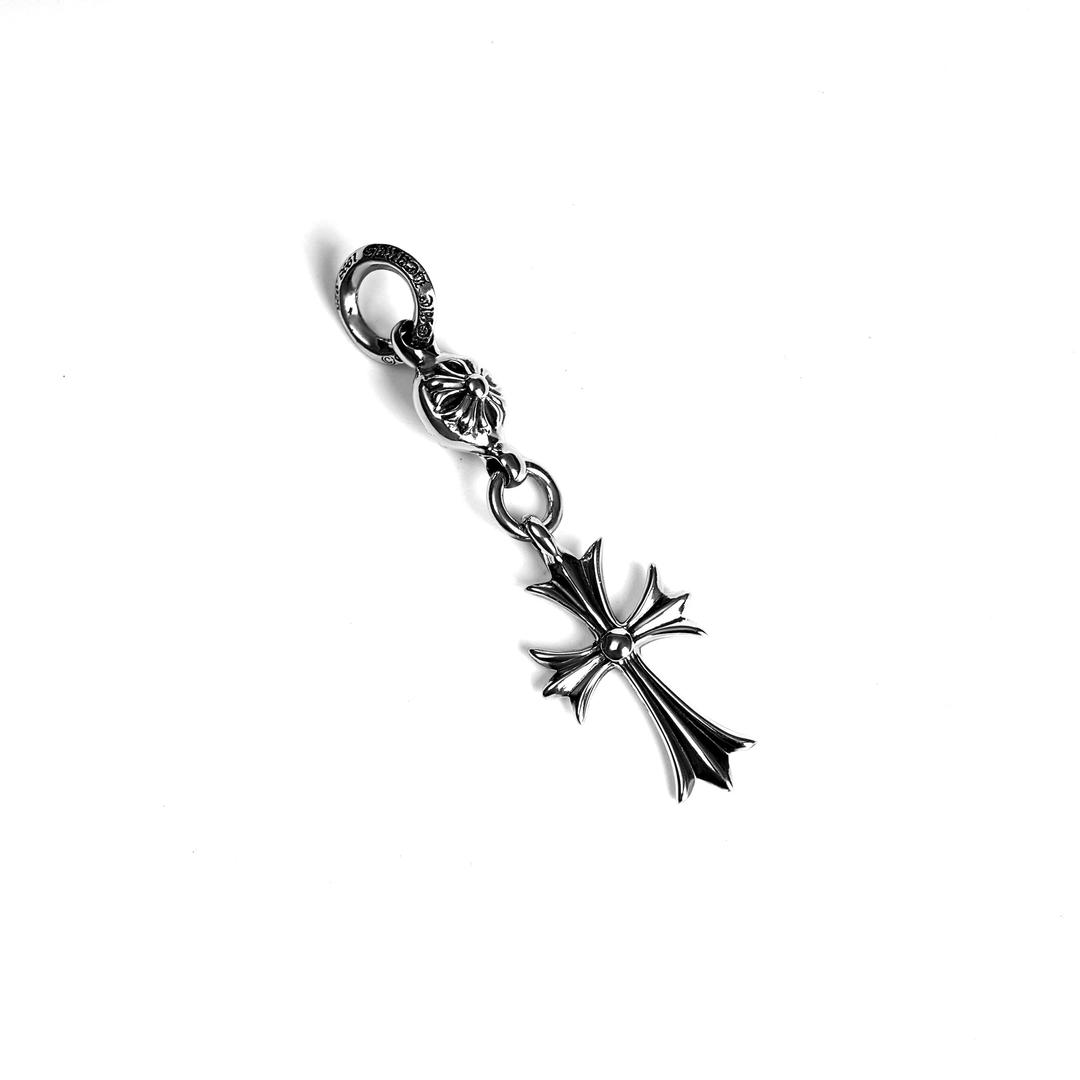 TINY CH CROSS WITH ONE SILVER BALL CHARM - Chrome World JP