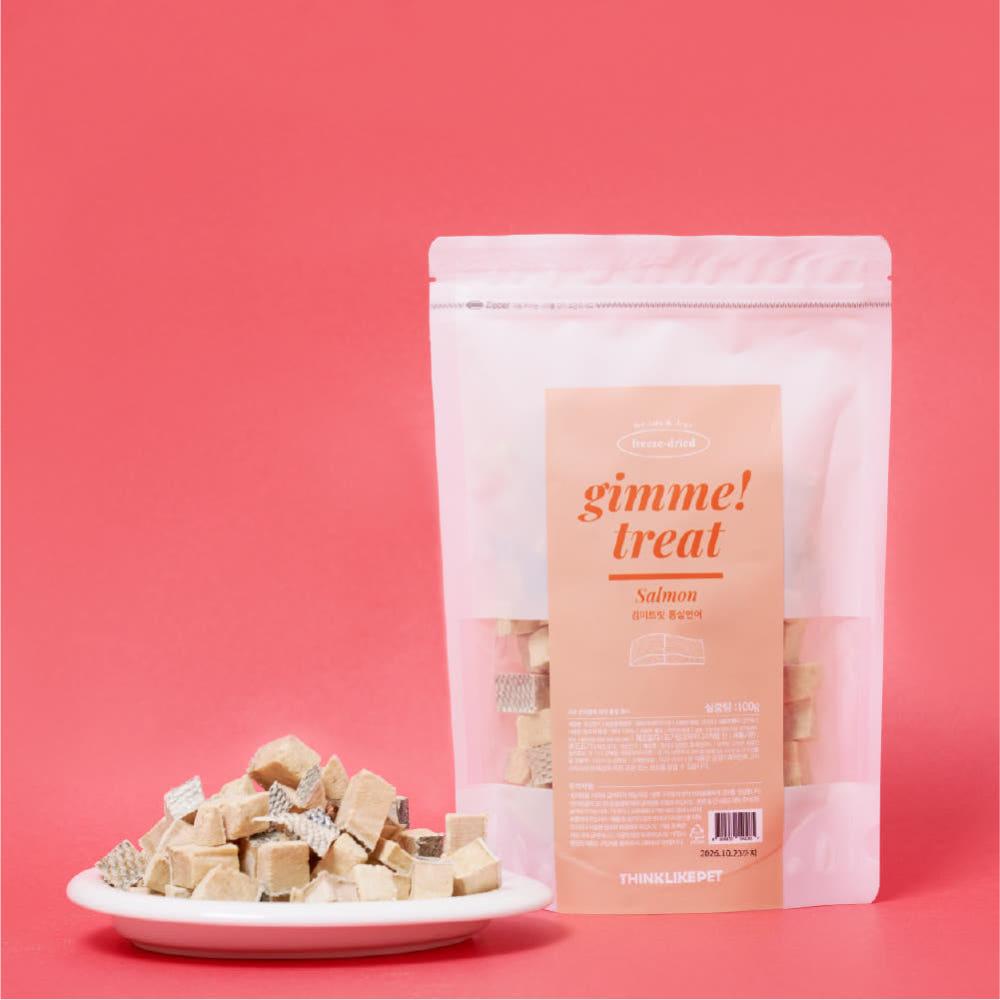 씽크라이크펫 김미트릿 강아지 고양이 동결건조간식 연어, 100g, 1개 