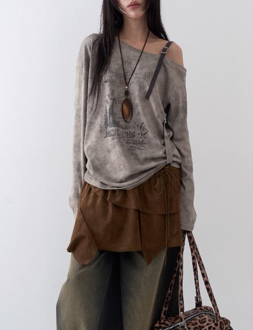 rough snap belt tee