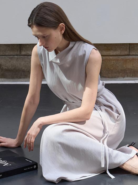 하이넥 맥시 원피스 그레이 amr2061