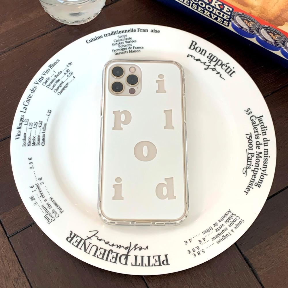 polidi logo case cream (jelly hard) / 아이폰케이스