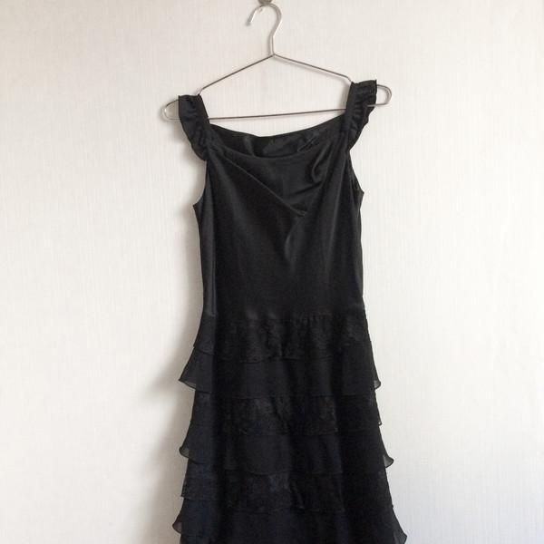 Lace layered sleeveless dark fairy mood onepiece