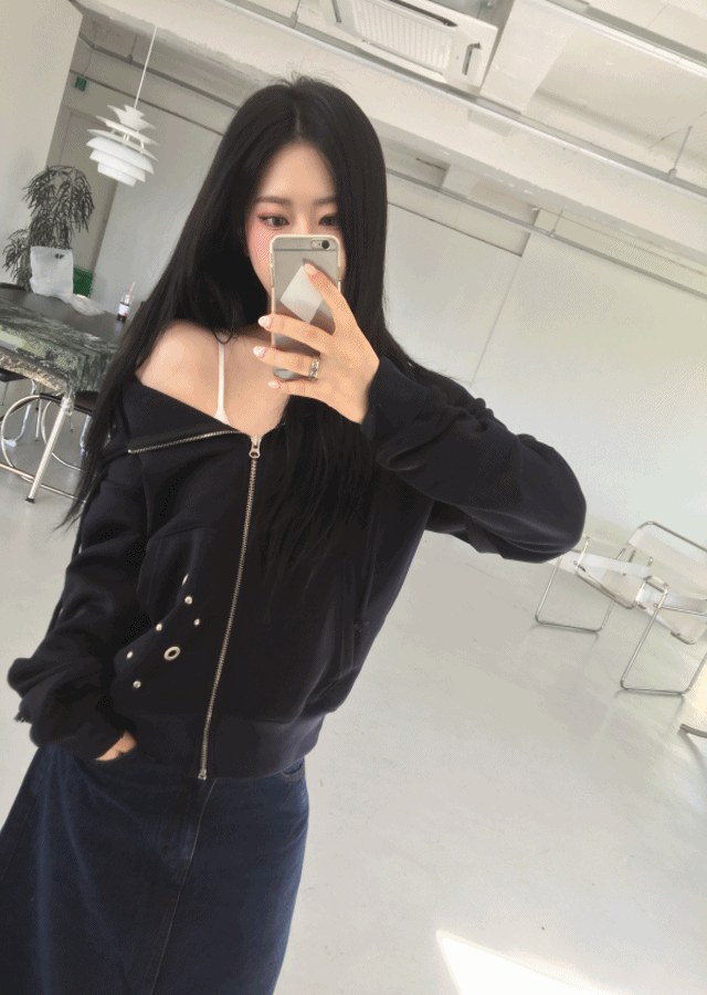 아일렛 포에드 후드집업 (2COLOR)