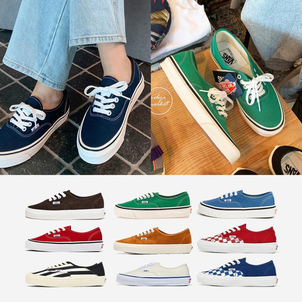 반스 어센틱 44dx 에메랄드 그린 드레스 블루 블랙 레드 베이지 네이비 화이트