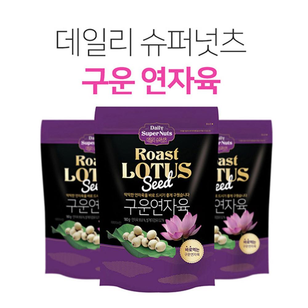 넛츠데이 구운연자육 180g+180g,2봉, 애드웰스 건강간식 [원산지:태국]