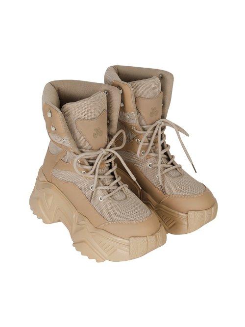 엘이이와이(L.E.E.Y)  PLATFORM BOOTS SNEAKERS BEIGE - 사이즈 & 후기 | 무신사