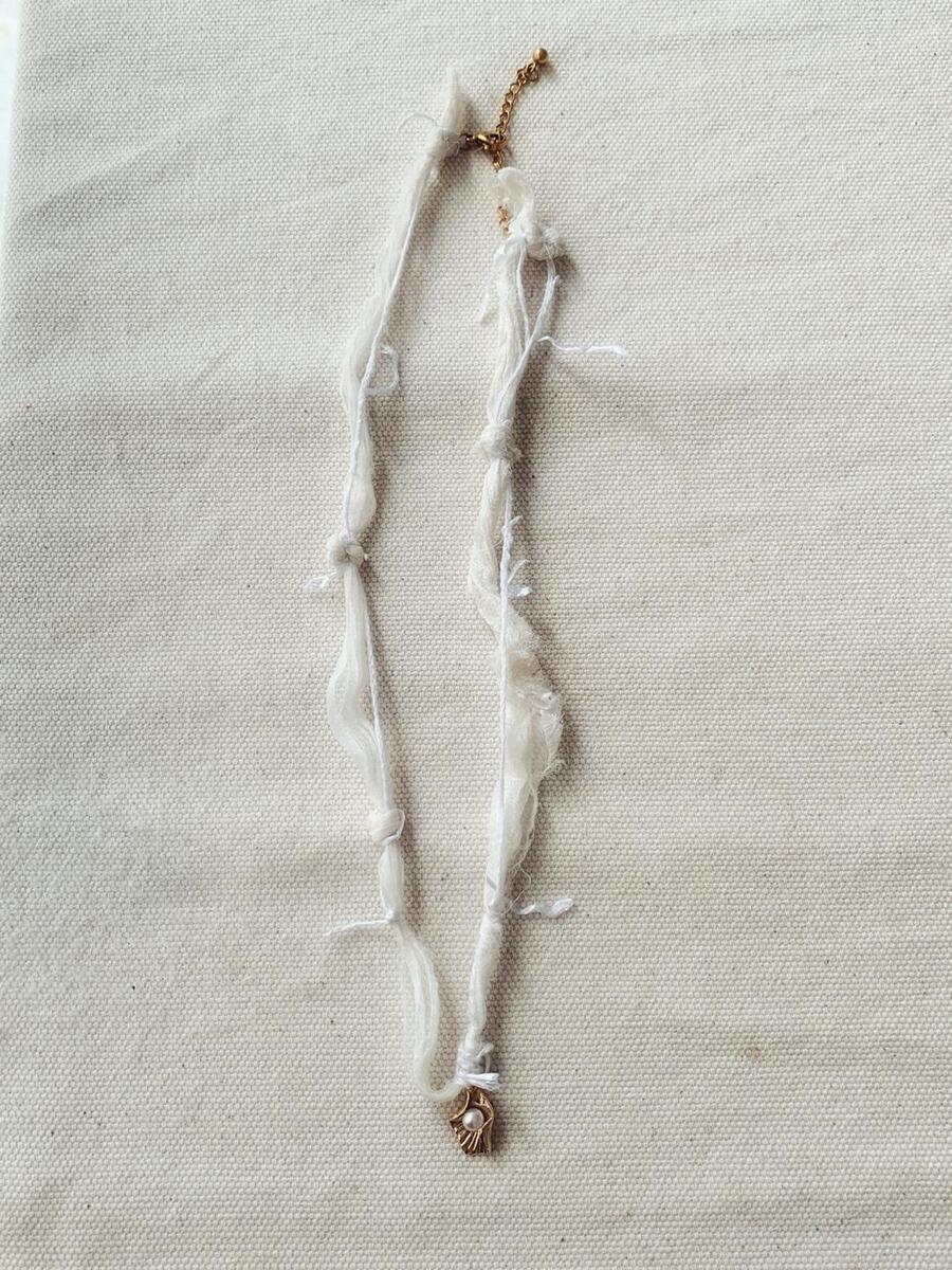 [SL5M x DEMELY]  Silk braid necklace