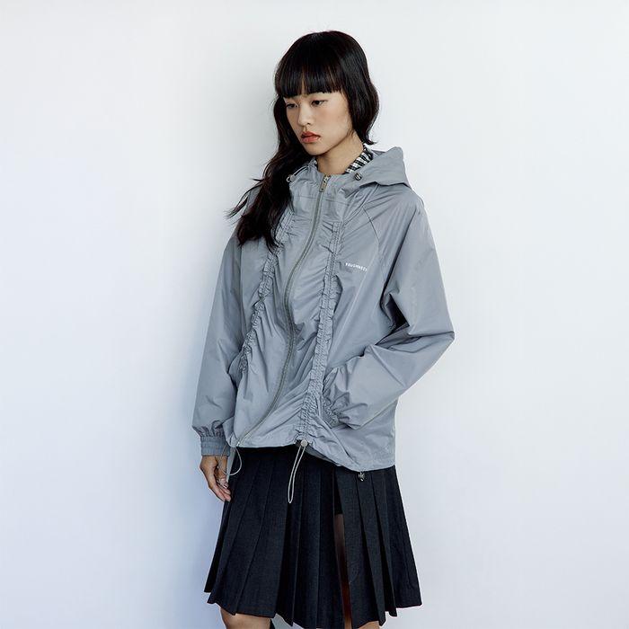 SHIRRING WIND BREAKER GRAY